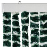 vidaXL Perdea pentru insecte, verde și alb, 100x230 cm, chenille vidaXL Perdea pentru insecte, verde și alb, 100x230 cm, chenille