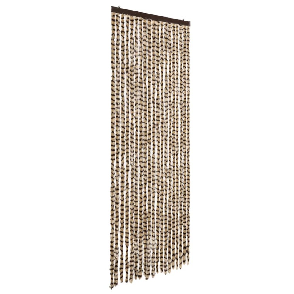 vidaXL Perdea pentru insecte, bej și maro, 56x200 cm, chenille