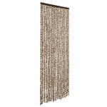vidaXL Perdea pentru insecte, bej și maro, 56x200 cm, chenille vidaXL Perdea pentru insecte, bej și maro, 56x200 cm, chenille