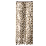 vidaXL Perdea pentru insecte, bej și maro, 56x200 cm, chenille vidaXL Perdea pentru insecte, bej și maro, 56x200 cm, chenille