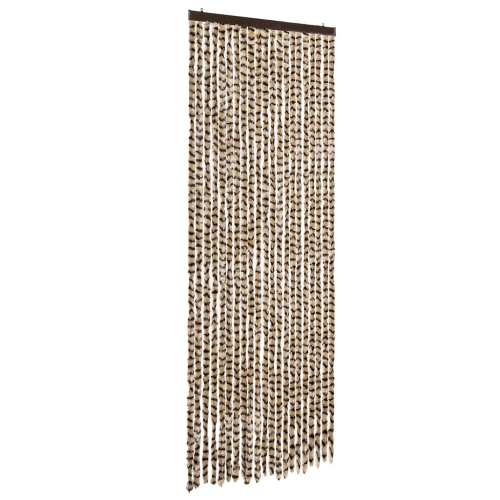 vidaXL Perdea pentru insecte, bej și maro, 90x200 cm, chenille