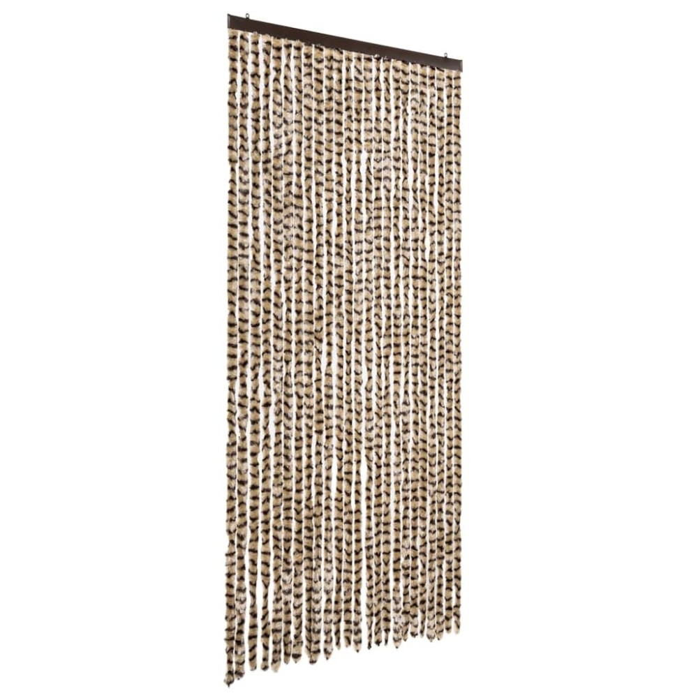 vidaXL Perdea pentru insecte, bej și maro, 100x200 cm, chenille