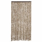 vidaXL Perdea pentru insecte, bej și maro, 100x200 cm, chenille vidaXL Perdea pentru insecte, bej și maro, 100x200 cm, chenille