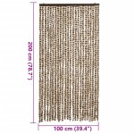 vidaXL Perdea pentru insecte, bej și maro, 100x200 cm, chenille vidaXL Perdea pentru insecte, bej și maro, 100x200 cm, chenille