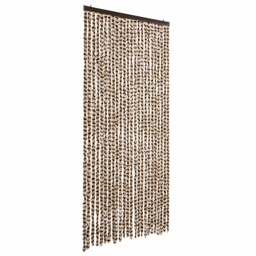 vidaXL Perdea pentru insecte, bej și maro, 100x230 cm, chenille