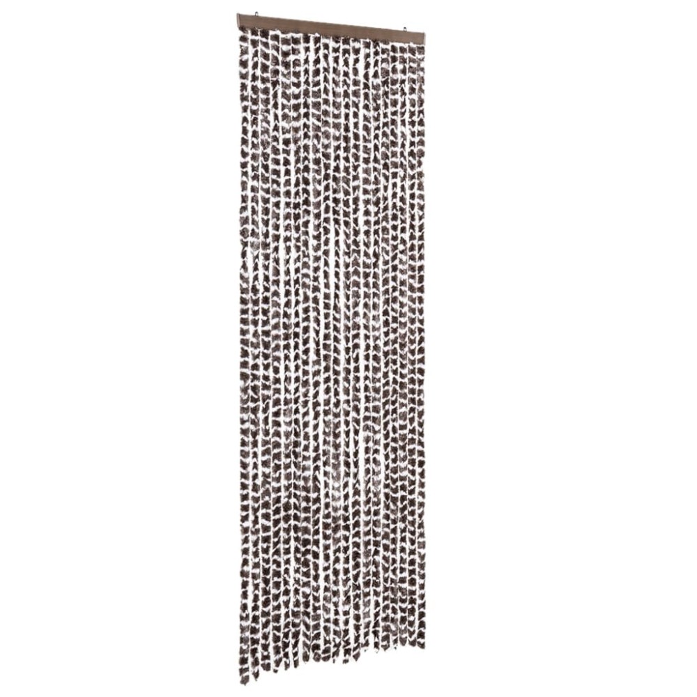 vidaXL Perdea pentru insecte, maro și alb, 56x200 cm, chenille