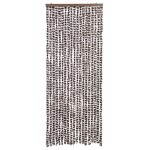 vidaXL Perdea pentru insecte, maro și alb, 56x200 cm, chenille vidaXL Perdea pentru insecte, maro și alb, 56x200 cm, chenille