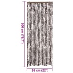 vidaXL Perdea pentru insecte, maro și alb, 56x200 cm, chenille vidaXL Perdea pentru insecte, maro și alb, 56x200 cm, chenille