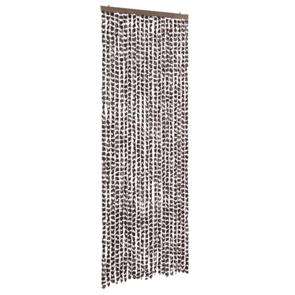 vidaXL Perdea pentru insecte, maro și alb, 90x200 cm, chenille
