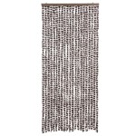vidaXL Perdea pentru insecte, maro și alb, 90x200 cm, chenille vidaXL Perdea pentru insecte, maro și alb, 90x200 cm, chenille