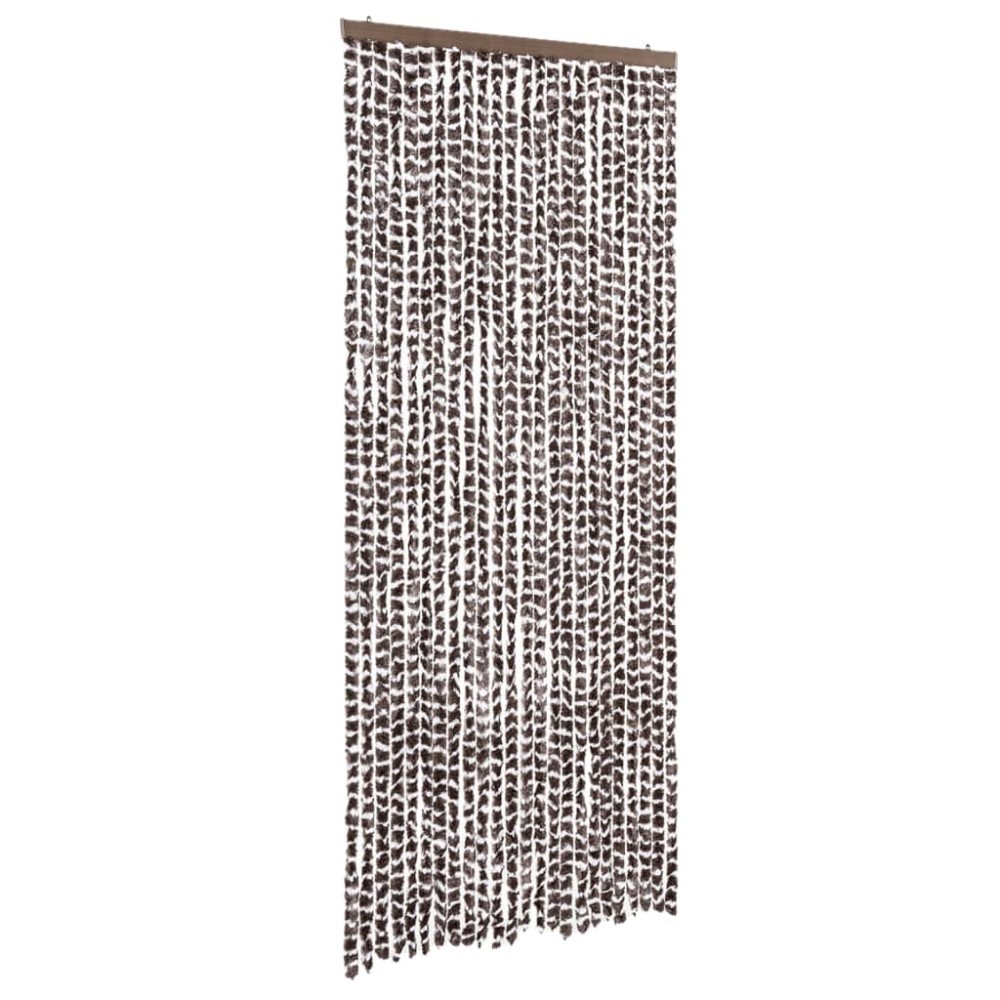 vidaXL Perdea pentru insecte, maro și alb, 100x230 cm, chenille