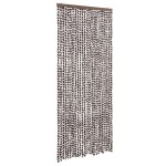 vidaXL Perdea pentru insecte, maro și alb, 100x230 cm, chenille vidaXL Perdea pentru insecte, maro și alb, 100x230 cm, chenille
