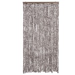 vidaXL Perdea pentru insecte, maro și alb, 100x230 cm, chenille vidaXL Perdea pentru insecte, maro și alb, 100x230 cm, chenille