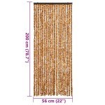 vidaXL Perdea pentru insecte, ocru și alb, 56x200 cm, chenille vidaXL Perdea pentru insecte, ocru și alb, 56x200 cm, chenille