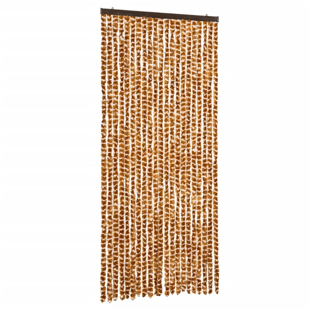 vidaXL Perdea pentru insecte, ocru și alb, 90x200 cm, chenille