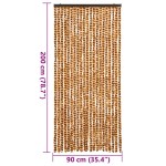 vidaXL Perdea pentru insecte, ocru și alb, 90x200 cm, chenille vidaXL Perdea pentru insecte, ocru și alb, 90x200 cm, chenille
