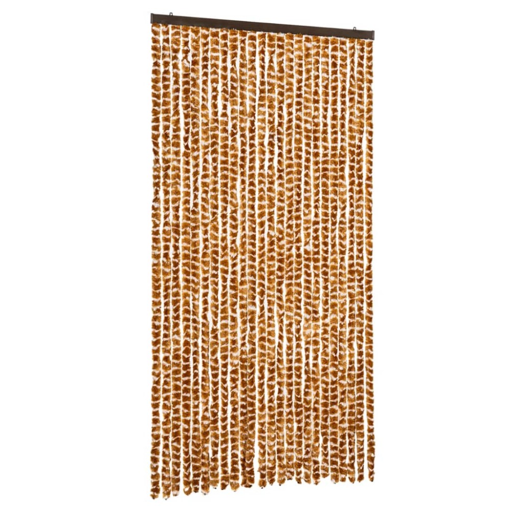 vidaXL Perdea pentru insecte, ocru și alb, 100x230 cm, chenille