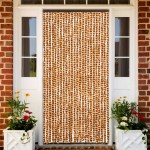 vidaXL Perdea pentru insecte, ocru și alb, 100x230 cm, chenille vidaXL Perdea pentru insecte, ocru și alb, 100x230 cm, chenille