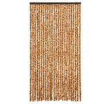 vidaXL Perdea pentru insecte, ocru și alb, 100x230 cm, chenille vidaXL Perdea pentru insecte, ocru și alb, 100x230 cm, chenille