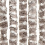 vidaXL Perdea pentru insecte, gri taupe și alb, 56x200 cm, chenille vidaXL Perdea pentru insecte, gri taupe și alb, 56x200 cm, chenille