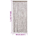 vidaXL Perdea pentru insecte, gri taupe și alb, 90x200 cm, chenille vidaXL Perdea pentru insecte, gri taupe și alb, 90x200 cm, chenille