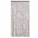 vidaXL Perdea pentru insecte, gri taupe și alb, 100x200 cm, chenille vidaXL Perdea pentru insecte, gri taupe și alb, 100x200 cm, chenille