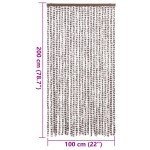 vidaXL Perdea pentru insecte, gri taupe și alb, 100x200 cm, chenille vidaXL Perdea pentru insecte, gri taupe și alb, 100x200 cm, chenille
