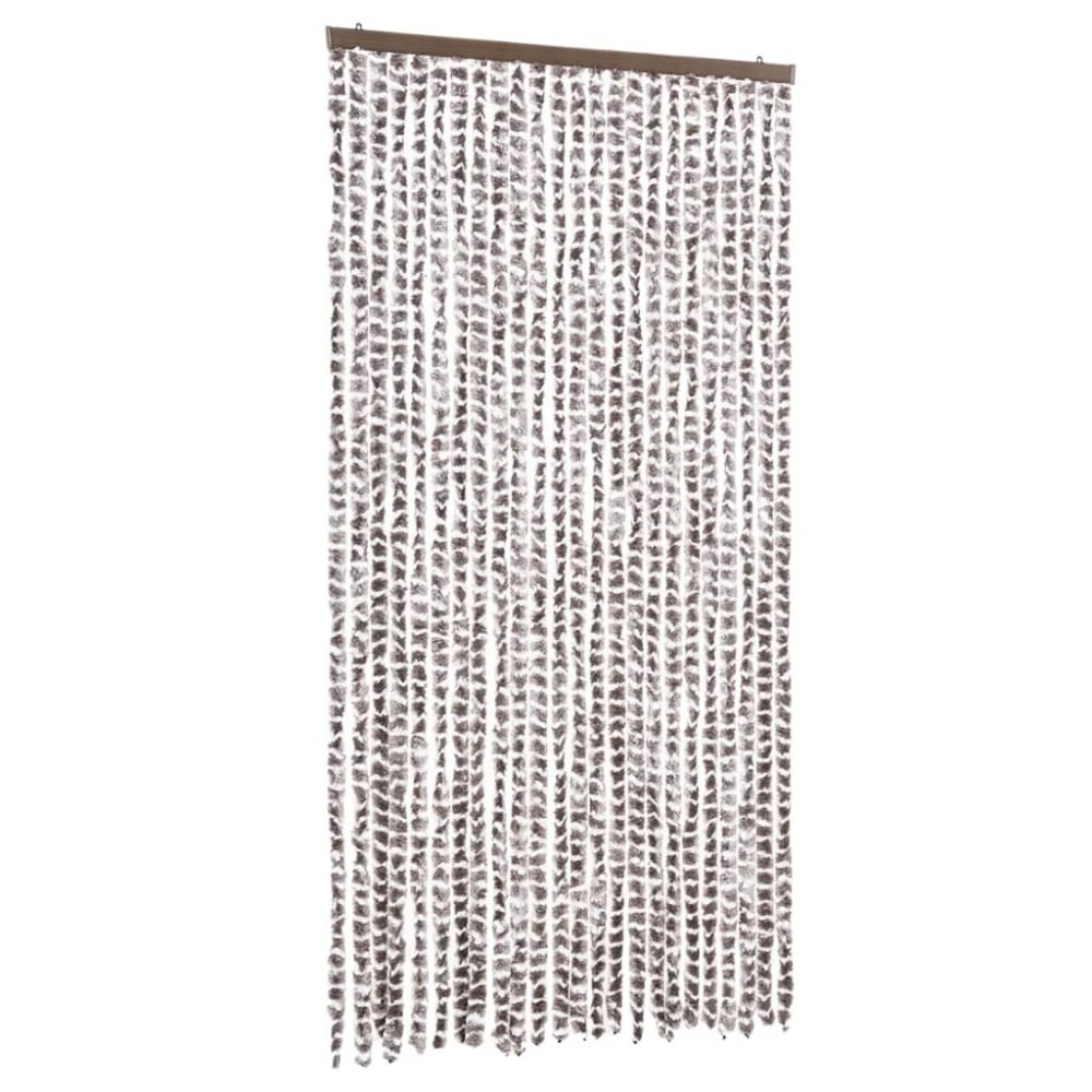 vidaXL Perdea pentru insecte, gri taupe și alb, 100x230 cm, chenille