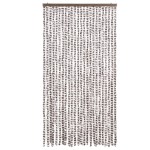 vidaXL Perdea pentru insecte, gri taupe și alb, 100x230 cm, chenille vidaXL Perdea pentru insecte, gri taupe și alb, 100x230 cm, chenille