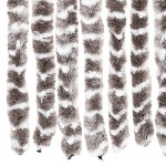 vidaXL Perdea pentru insecte, gri taupe și alb, 100x230 cm, chenille vidaXL Perdea pentru insecte, gri taupe și alb, 100x230 cm, chenille