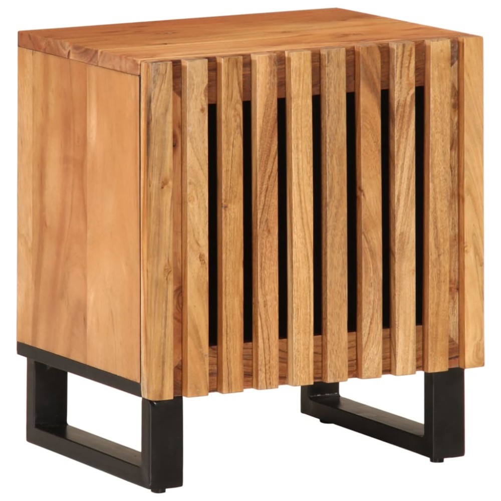 vidaXL Noptiere, 2 buc., 40x34x46 cm, lemn masiv de acacia