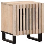 vidaXL Noptiere, 2 buc., 40x34x46 cm, lemn masiv mango albit vidaXL Noptiere, 2 buc., 40x34x46 cm, lemn masiv mango albit