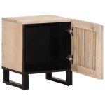 vidaXL Noptiere, 2 buc., 40x34x46 cm, lemn masiv mango albit vidaXL Noptiere, 2 buc., 40x34x46 cm, lemn masiv mango albit