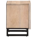 vidaXL Noptiere, 2 buc., 40x34x46 cm, lemn masiv mango albit vidaXL Noptiere, 2 buc., 40x34x46 cm, lemn masiv mango albit