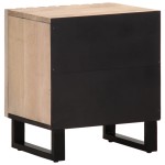 vidaXL Noptiere, 2 buc., 40x34x46 cm, lemn masiv mango albit vidaXL Noptiere, 2 buc., 40x34x46 cm, lemn masiv mango albit