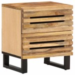 vidaXL Noptiere, 2 buc., 40x34x46 cm, lemn masiv de mango brut vidaXL Noptiere, 2 buc., 40x34x46 cm, lemn masiv de mango brut