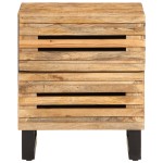 vidaXL Noptiere, 2 buc., 40x34x46 cm, lemn masiv de mango brut vidaXL Noptiere, 2 buc., 40x34x46 cm, lemn masiv de mango brut