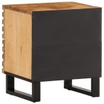 vidaXL Noptiere, 2 buc., 40x34x46 cm, lemn masiv de mango brut vidaXL Noptiere, 2 buc., 40x34x46 cm, lemn masiv de mango brut