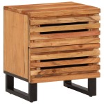 vidaXL Noptiere, 2 buc., 40x34x46 cm, lemn masiv de acacia vidaXL Noptiere, 2 buc., 40x34x46 cm, lemn masiv de acacia