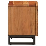 vidaXL Noptiere, 2 buc., 40x34x46 cm, lemn masiv de acacia vidaXL Noptiere, 2 buc., 40x34x46 cm, lemn masiv de acacia