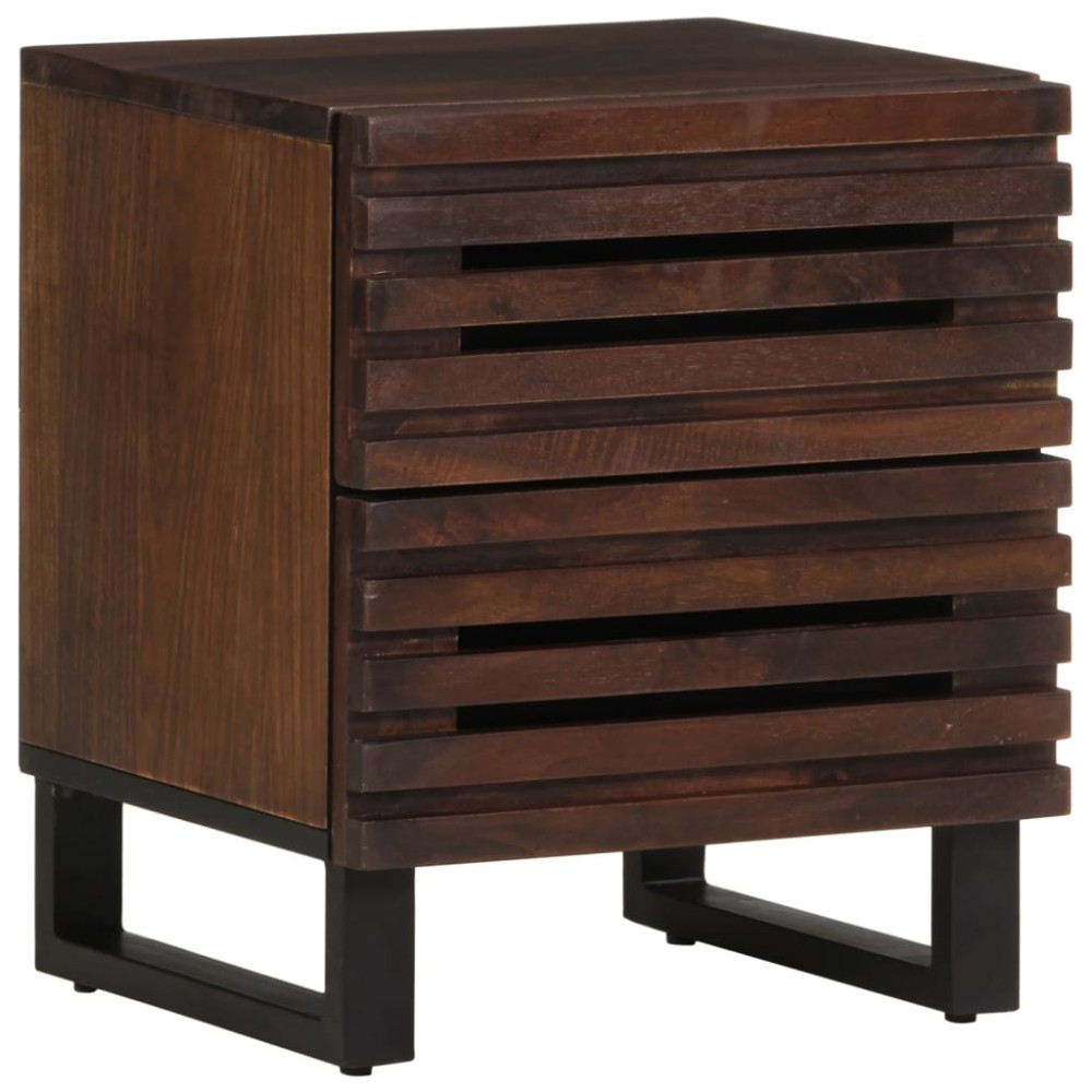 vidaXL Noptiere, 2 buc., 40x34x46 cm, lemn masiv de acacia