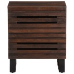 vidaXL Noptiere, 2 buc., 40x34x46 cm, lemn masiv de acacia vidaXL Noptiere, 2 buc., 40x34x46 cm, lemn masiv de acacia