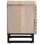 vidaXL Noptiere, 2 buc., 40x34x46 cm, lemn masiv mango albit vidaXL Noptiere, 2 buc., 40x34x46 cm, lemn masiv mango albit