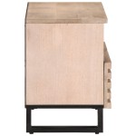 vidaXL Dulap TV, alb, 70x34x46 cm, lemn masiv mango