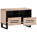 vidaXL Dulap TV, alb, 70x34x46 cm, lemn masiv mango