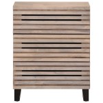 vidaXL Dulap, alb, 60x34x75 cm, lemn masiv de mango