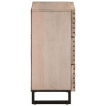 vidaXL Dulap, alb, 60x34x75 cm, lemn masiv de mango