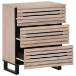vidaXL Dulap, alb, 60x34x75 cm, lemn masiv de mango