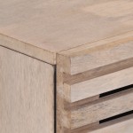 vidaXL Dulap, alb, 60x34x75 cm, lemn masiv de mango