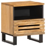 vidaXL Noptiere, 2 buc., 40x34x46 cm, lemn masiv de mango brut vidaXL Noptiere, 2 buc., 40x34x46 cm, lemn masiv de mango brut